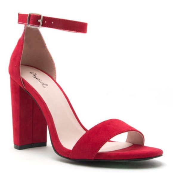 Shoes - Red Block Heels